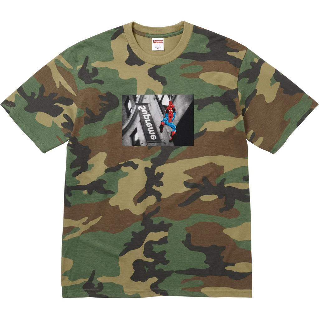 Supreme x Spider-Man Tee Woodland Camo