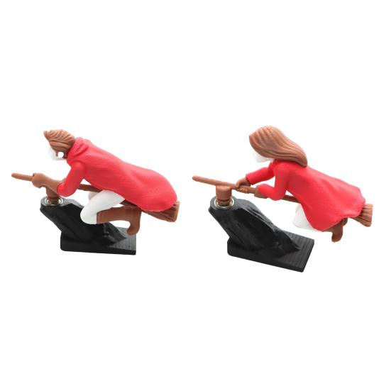 2 szt. Ozdoba na deskę rozdzielczą Drift Latająca miotła Dekoracja samochodowa Zabawka Czarodziej Sorcerer na deskę rozdzielczą z płynnym ruchem Wnętrze samochodu