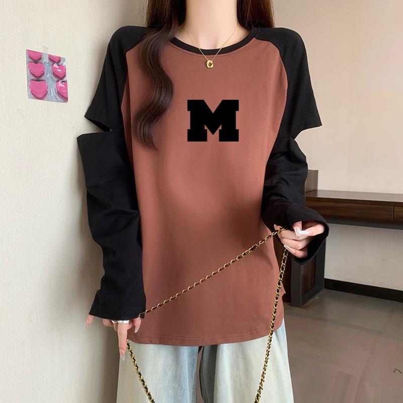 Plus Size Women's Autumn Hollow Out Long Sleeve with A Base Top