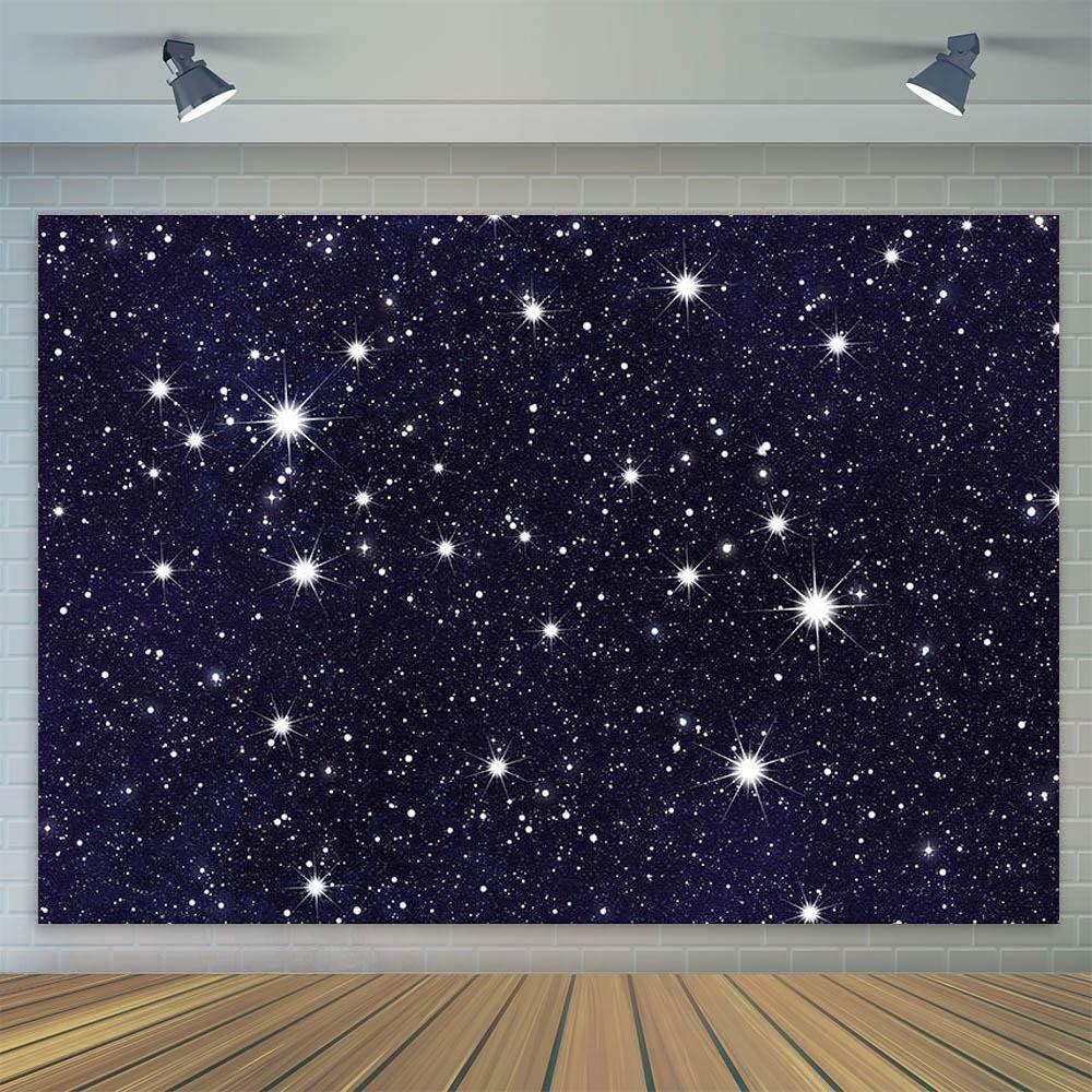 Deep Space Universe Starry Sky Night Galaxy Backdrop Newborn Kids Boy 1st Birthday Party Decor Banner Photography Background