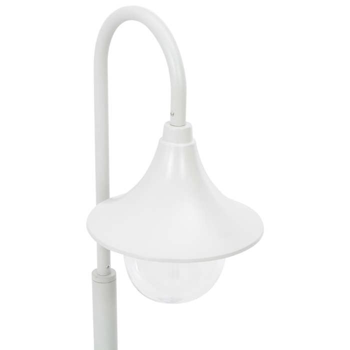 VidaXL Lampadaire Jardin E27 120 cm Aluminium Blanc Éclairage Lamp de Chemin 44210