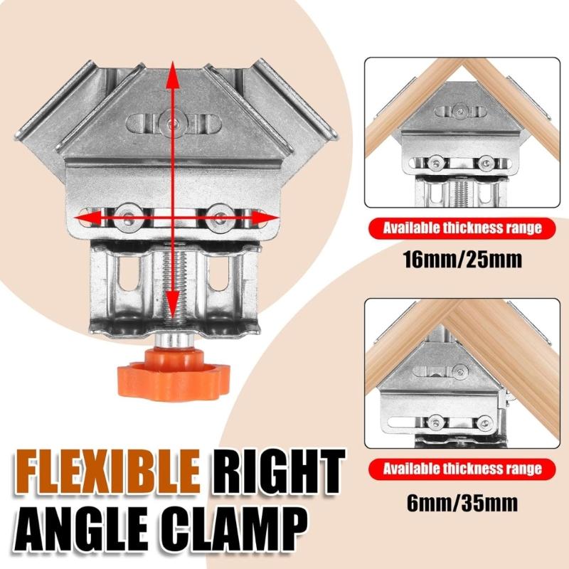 Woodworking Tool Set Easy To Use Woodworking Corner Clip Adjust Woodworking Fastener Right Angles Clamps Simple Operate
