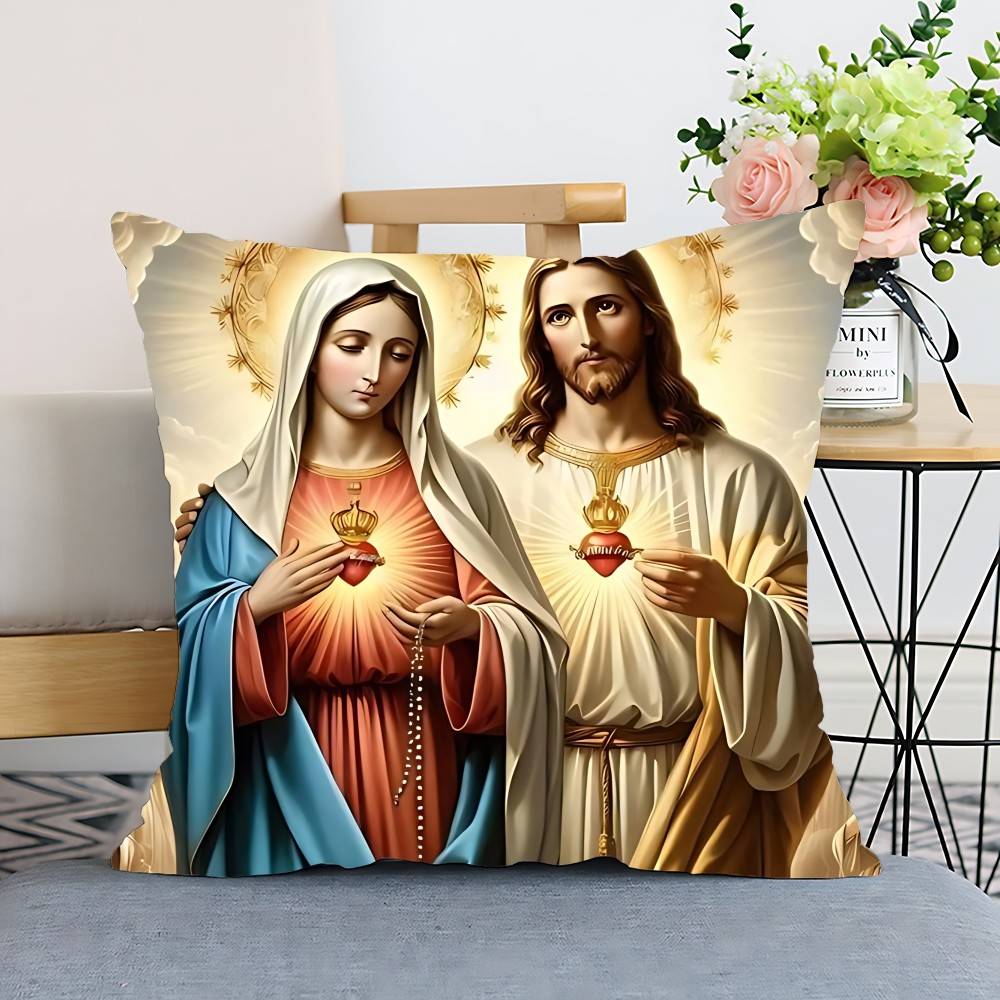 Jesus Christ Pillow Case Cushion Cover Polyester Pillowcase Decorative Sofa Cushion Pillowcase Home Decor