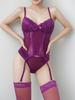 2024 Mesh Lace See-Through Lingerie Set: Asian-Inspired Slimming Camisole & Corset 3-Piece