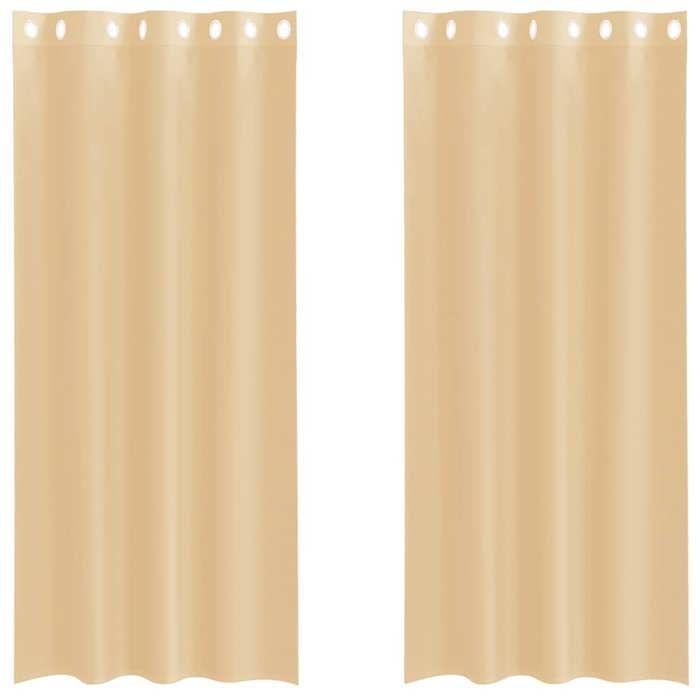 VidaXL Voile Curtains with Eyelets 2 Pcs Sand, Net Curtain, Sheer Curtain, Window Voile, Treatment of 4102121