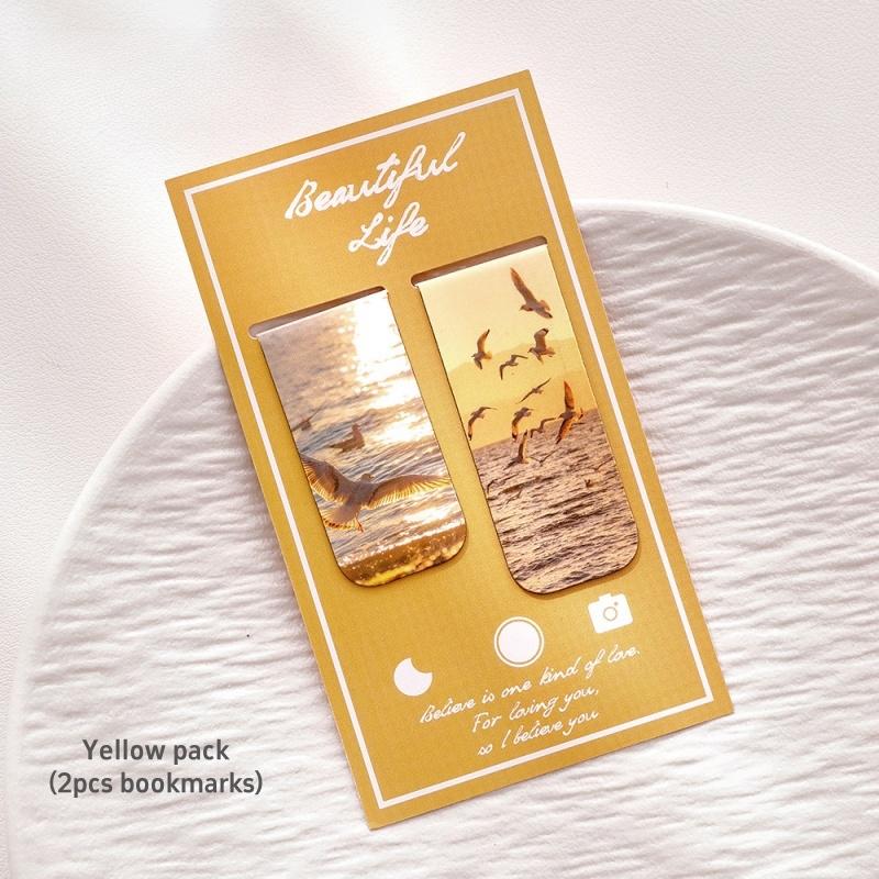 

1/4 упаковки Магнітні закладки Beautiful Life для книг Гарні пейзажі Фотографії Кліпи сторінок Книжковий маркер Унікальний подарунок для читання