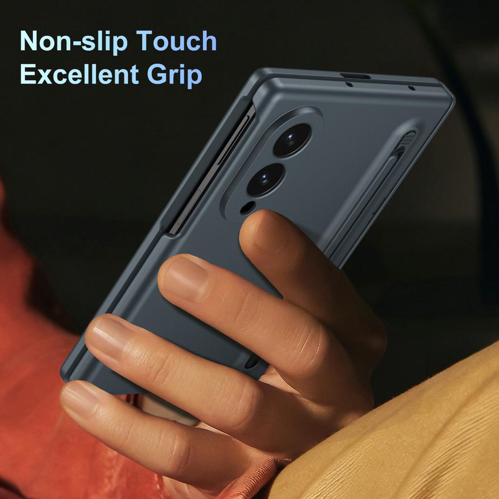 Für Samsung Galaxy Z Fold 8 Wide Case, Scharnierschutzhülle + Bildschirmschutzfolien mit Stift- und Stiftehalter