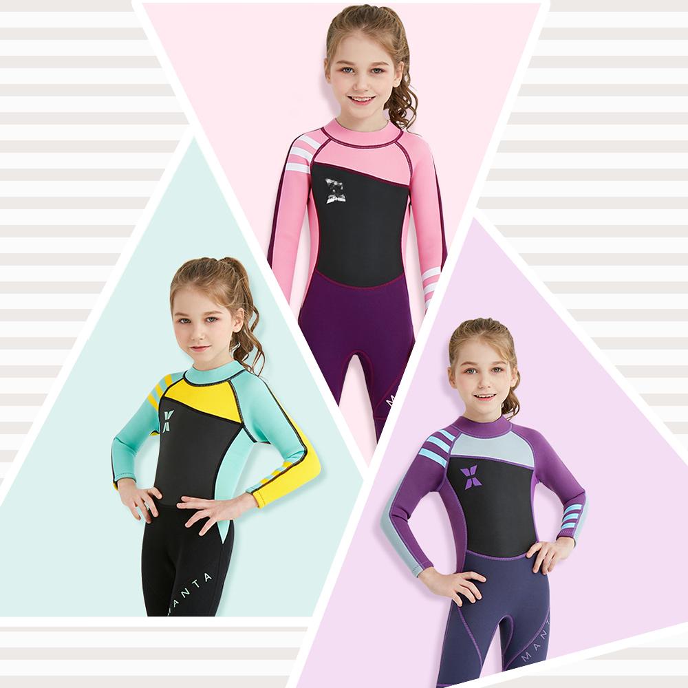 Kid Wetsuit One Piece Neoprene Swimsuit Sun-Protective for Surfing Diving Swimming Boating In Winter