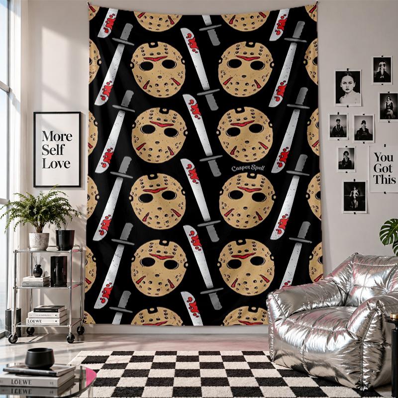 Wall TapestryFriday the 13th Jason Voorhees Art Hanging Cloth Decorative Background Cover for Room Decoration