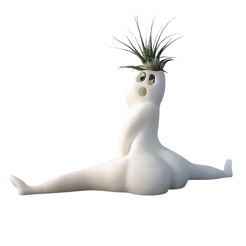 2PCS Funny Big Booty Ghost Planter Prank Gift Decor Planter Air Fern Display Stand