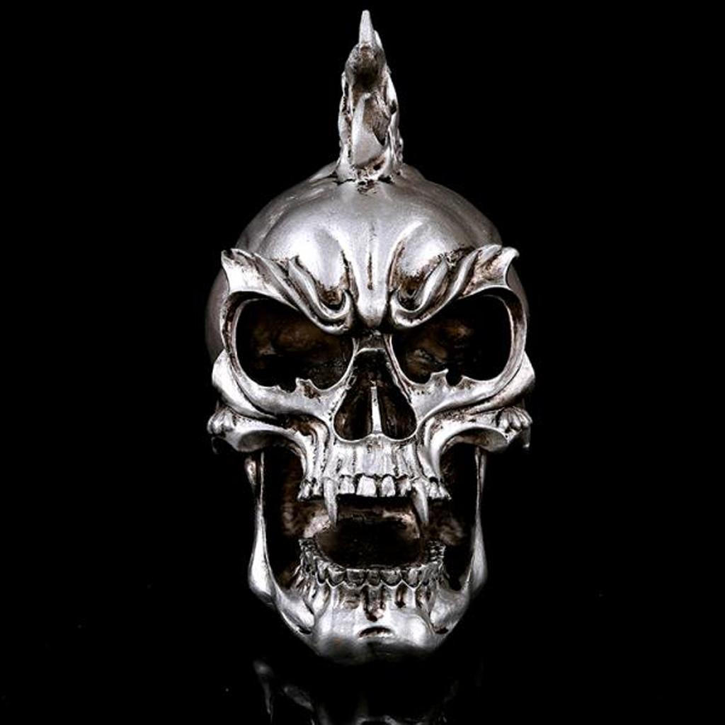 Gothic Spooky Skull with Wrath Hell Statue Resin Figurine Decor