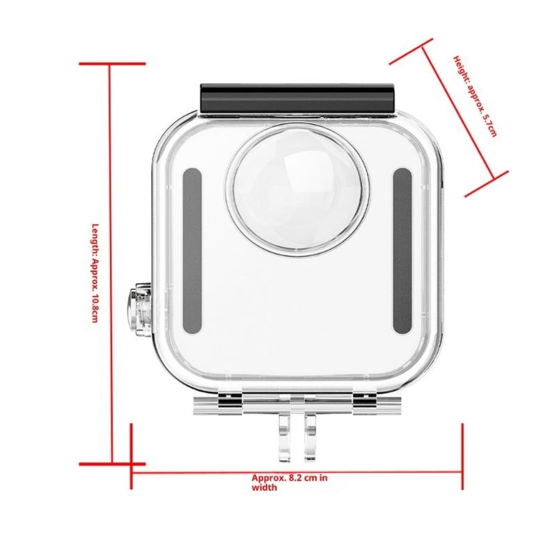 Transparent Protective Cover For Max2 Cameras High Strength Waterproof Diving Case Quick Release Lock Enhances Stability