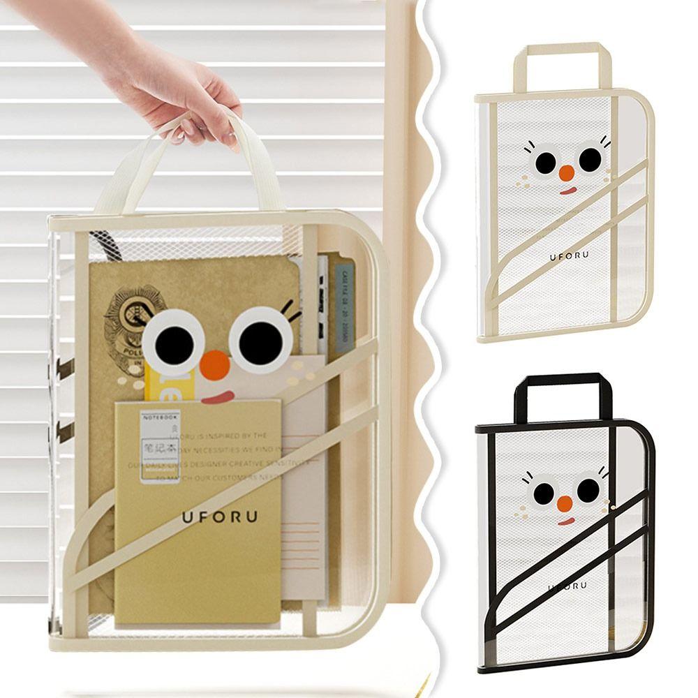 Foldable Document Bag Transparent Handbag New Book Storage Bag