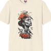 Woman Serene Expression W/ Flowers & Birds Unisex T-Shirt for M/F, Calming Tee