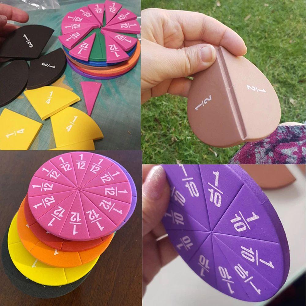 Math Teaching Toy Fraction Educational Montessori Educational Fraction Instrument Demonstrator