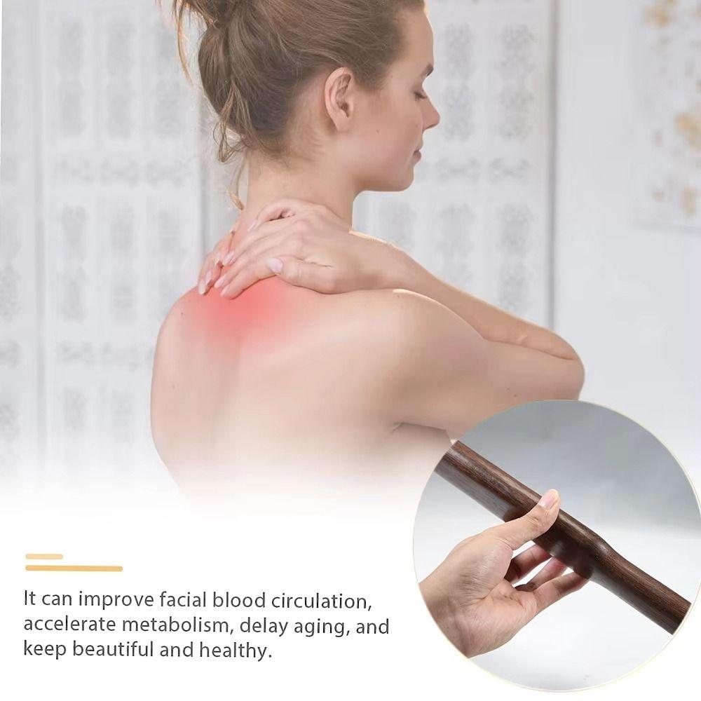 Handheld Wooden Scraping Tools Solid Wood Meridian Slap Stick Guasha Wood Stick  Self Treatment