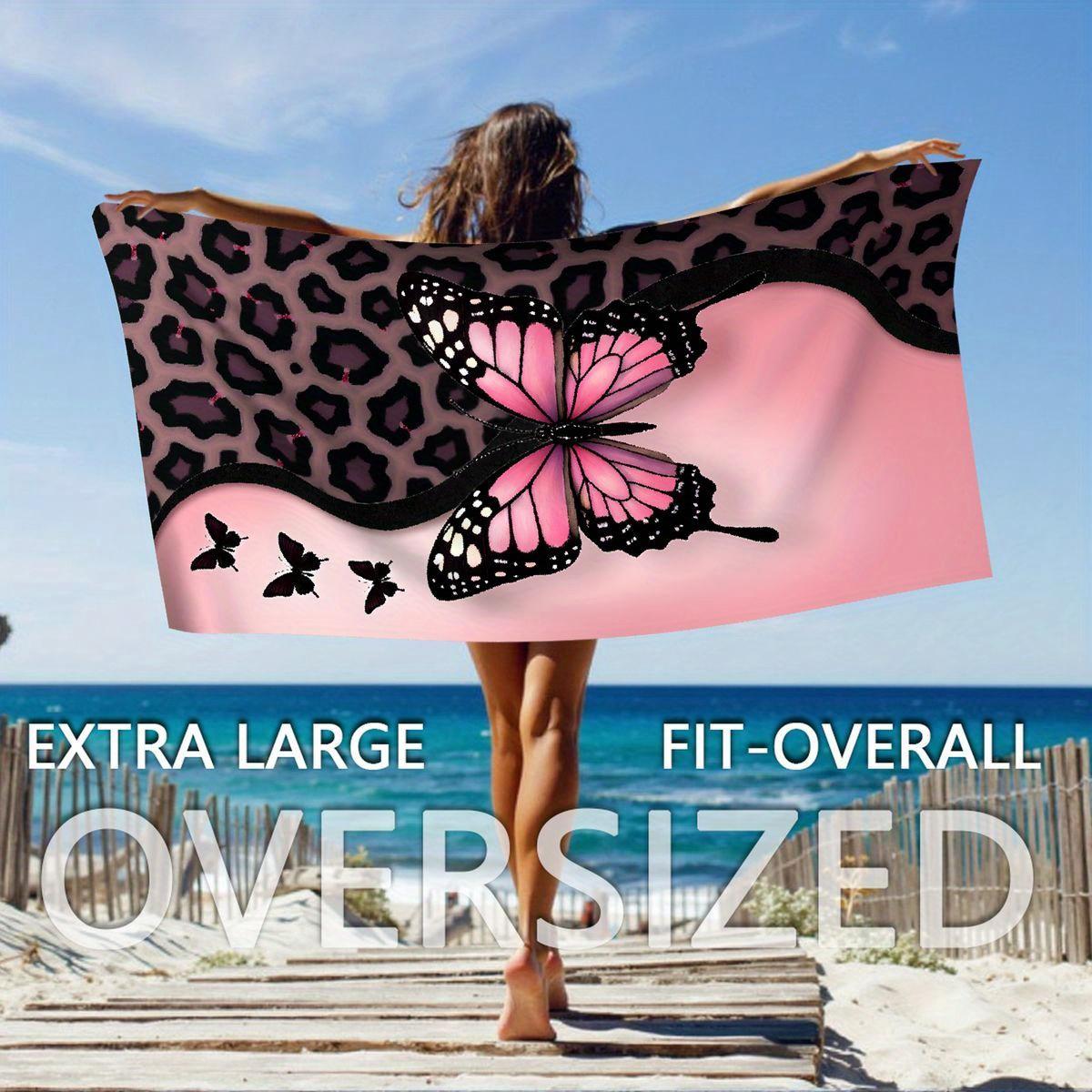 

Valentine s Day I Love You Microfiber Beach Towel, Thin Lightweight Quick Dry Absorbent Compact Adult Gift W30*H60(CM)