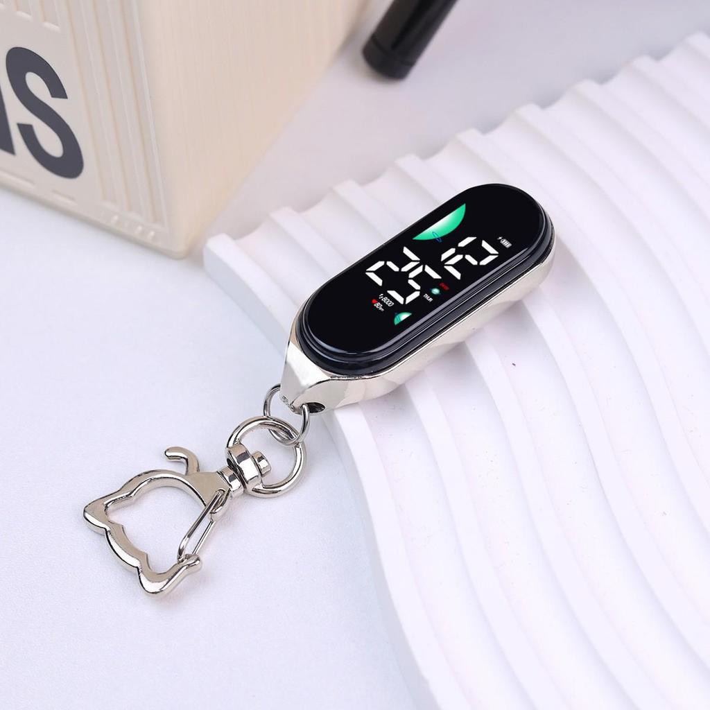 High-Value Luminous Touchscreen Keychain Clock for Students