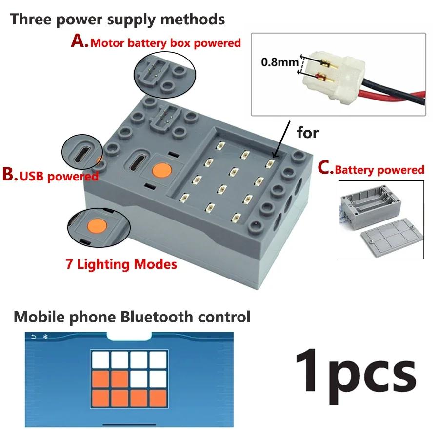 Flash Lamp City Street Light Lightsaber Spotlight Candle Lamp Bricks DIY 0.8mm Pin 1x1 1x4 1x2 LED Remote Control Building Block