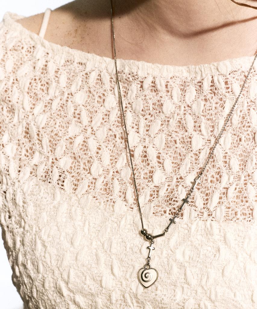 Nff Heartmaze Necklace-White