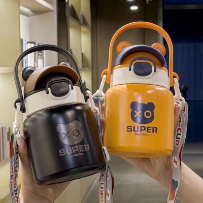 Mango de gran capacidad que lleva taza de agua aislada para niños de acero inoxidable 316