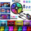 0.5-5M LED Tatil Aydınlatma Şeridi Işık RGB Kızılötesi Bluetooth Kontrolcü Parlak Dekorasyon Oturma Odası İçin 5050 Şerit TV Arka Işığı Oda Dekorasyonu