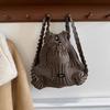 Multifunctional Pleated Elastic Knit Backpack