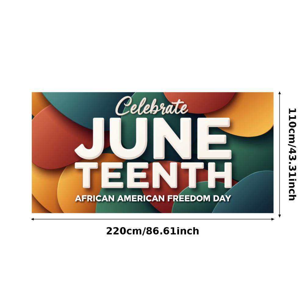 High-Quality Material African American Freedom Freedom Celebration Banner Event Decoration Banner for Cultural Festival