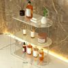 Organizer Acrylic Tray Makeup Perfume Stand Vanity Shelf Cosmetic Rack With Iron Body And