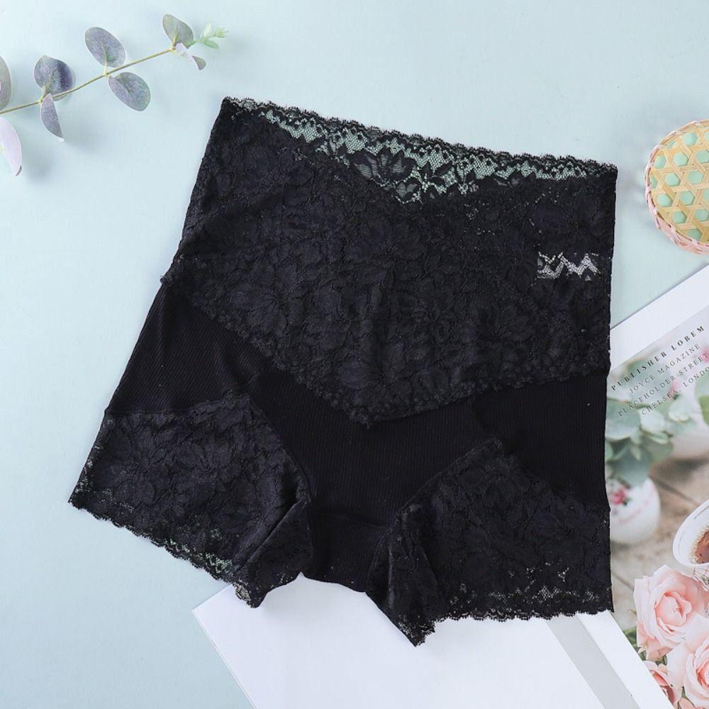 Tummy Control Seamless Shorts Transparent Ladies Leggings Shorts Sweet Lace Safety Pants  Ladies