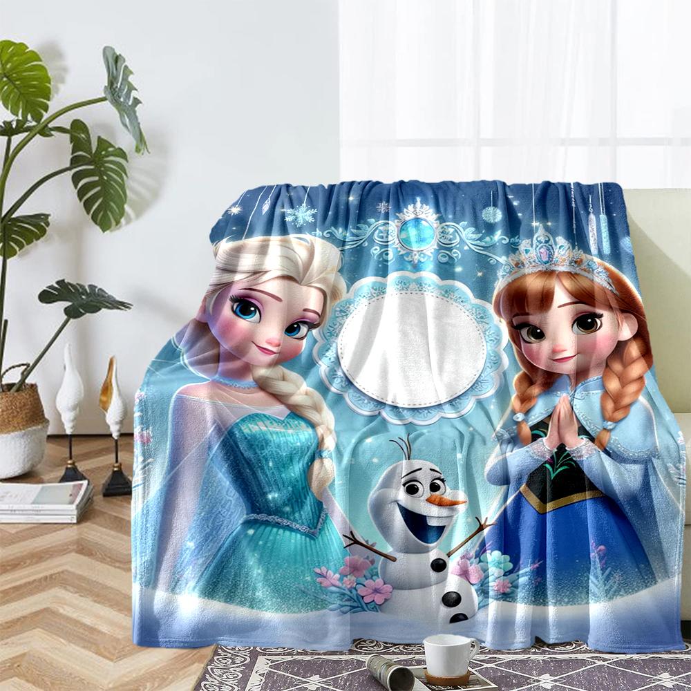 Elsa Theme Printed Blanket - Perfect for Couch, Bed, Travel & Outdoor Use | Machine Washable, Cozy & Durable.