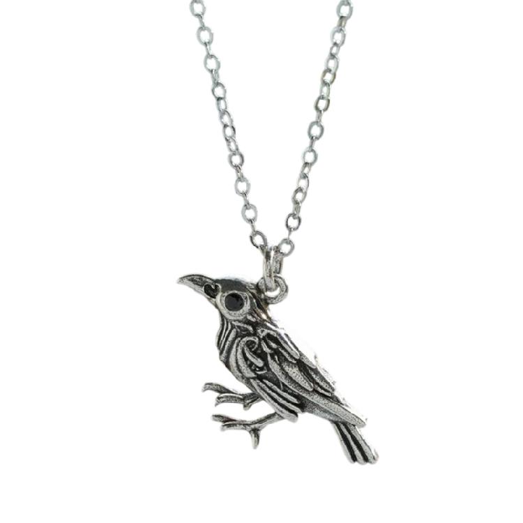 

Unisex Crow Bird Necklace Punk Rock Inspire Jewelry Detail Alloy Pendant Chain for Gothic Styles Lovers Special Event 1