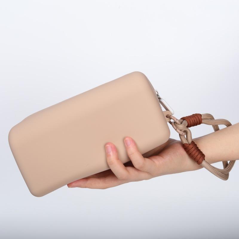 Silicone Storage Bag Versatile Earphone Storage Bag Cosmetic Bag Washable For Purse Gym Home
