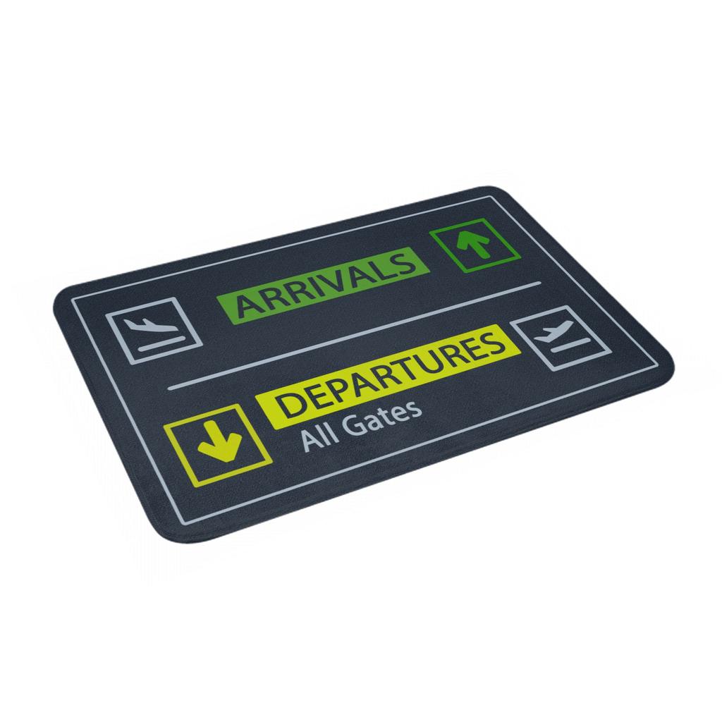 Departures And Arrivals Airport Sign Front Door Floor Entrance Mats Indoor Kitchen Bathroom Doormat Balcony Carpet Rug