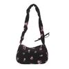 Floral Canvas Drawstring Hobo Bag with Bow