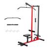 LAT Pull Down Machine, 2-in-1 Row Cable Machine, Cable Machines Home Gym with 3-Level Adjustable Seat, 4-Level Adjustable Foam Roller, Load 227kg Lat