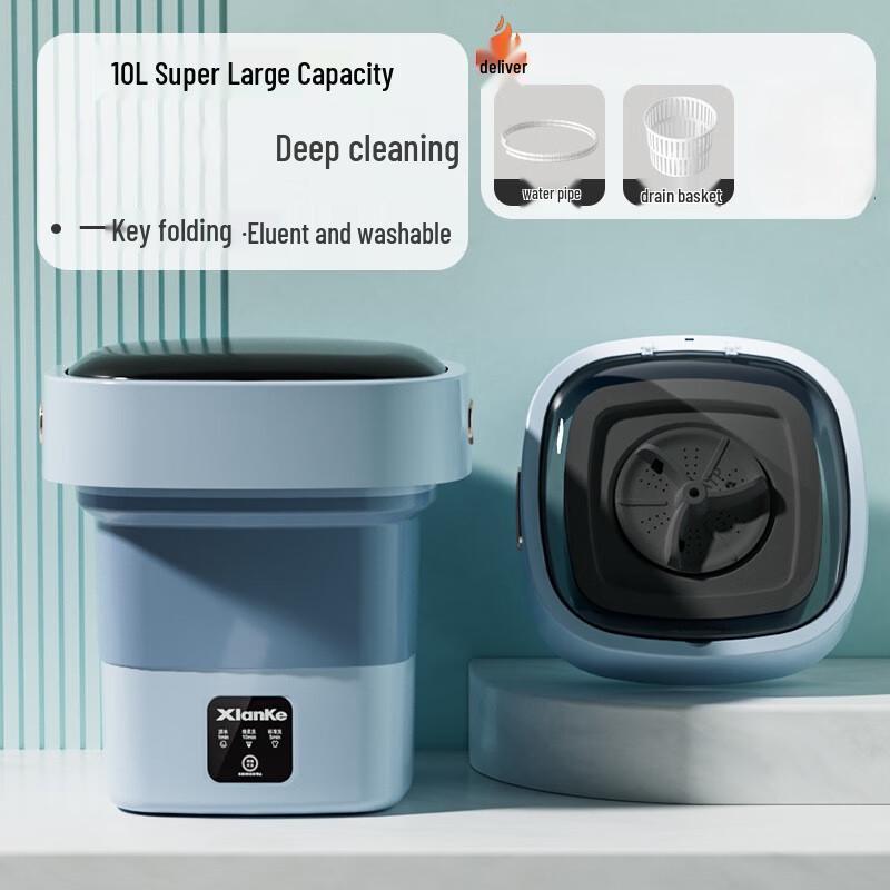OIMG Folding Mini Washing Machine
