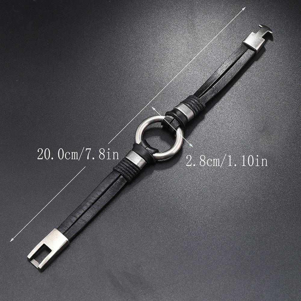 Handgefertigtes Echtlederarmband für Männer und Frauen, Schlichtes Armband