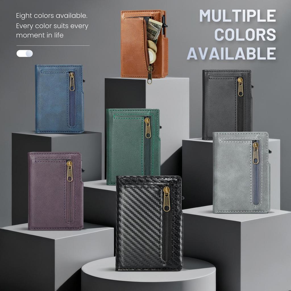 RFID Anti-Theft Aluminum Pop-Up Multi-Card Holder for Men