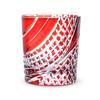 Takumibifu Dinner Luxe Kiriko Glass Cup 80xH90mm 280cc Ryusui Koshi (Flowing Water Lattice) Red Kog