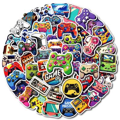 50 New Cartoon Hand-painted Various Game Controller Game Console Graffiti Stickers Decorative Water Cup Computer Refrigerator