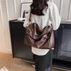 Large Capacity Women's Solid Color Korean Style Fashion Tote Shoulder Bag