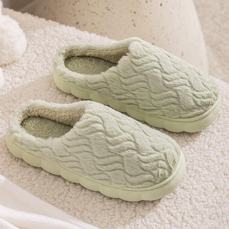 Qidashun winter home cotton slippers, new indoor and outdoor plush couple warm plush cotton mop