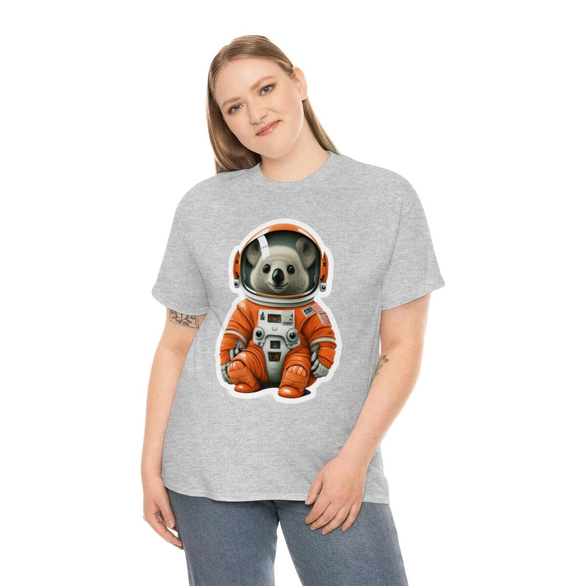 

US Adults - Koala astronaut - cute funny animal - Unisex Heavy Cotton Tee 4XL