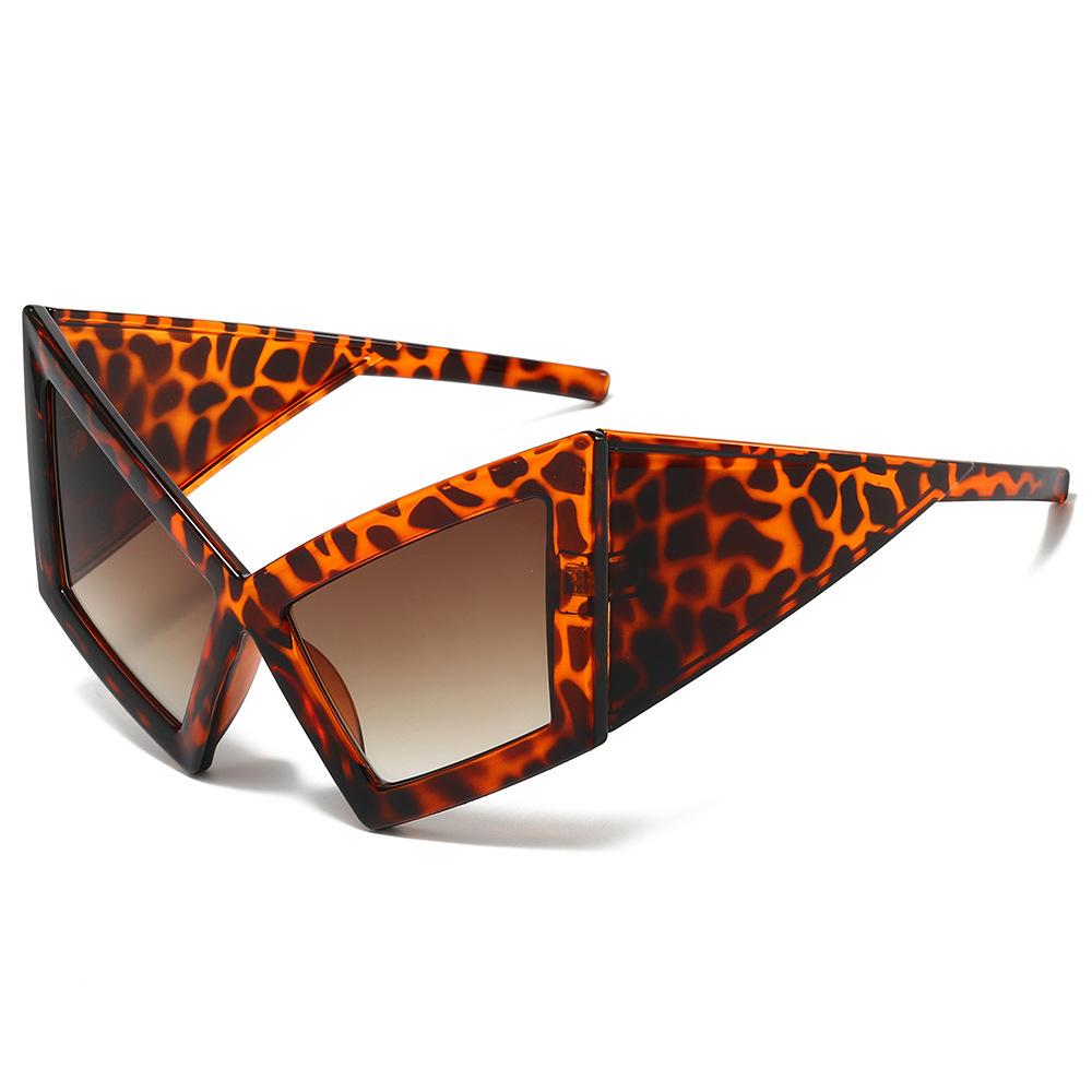 Premium New Fashion Oversized Cat Eye Sunglasses ladies Red Shades Uv400 Retro Gradient Men Wide Legs Sun Glasses