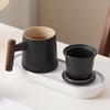 Yipan Practical Ceramic Office Mug & Tea Caddy Gift Set