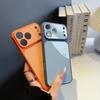 Fashion Solid Color Glossy Hard PC Back Shockproof Phone Case For iPhone 17 16 15 14 Plus 13 Pro Max Full Bumper Non-Slip Cover