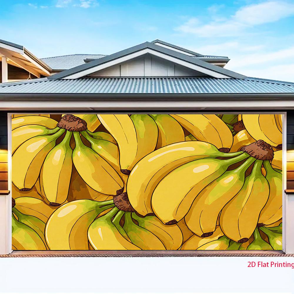 2D plane bright yellow banana background fabric suitable for party decoration room decoration polyester fiber