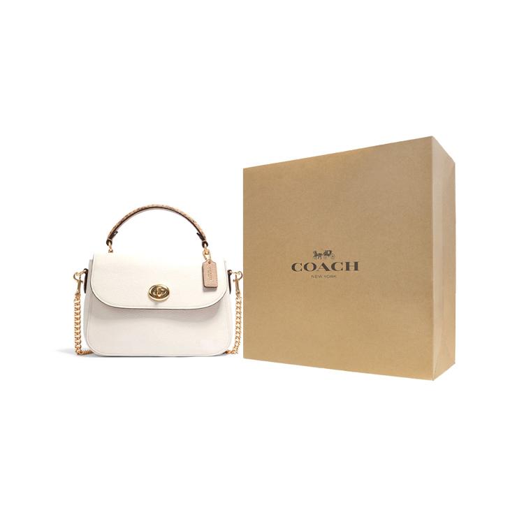 COACH Marlie Leather Handbag Medium Women's White C1560-IMCAH