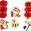 6x Chinese Year Refrigerator Magnets 3D for Home Kitchen Party Supplies